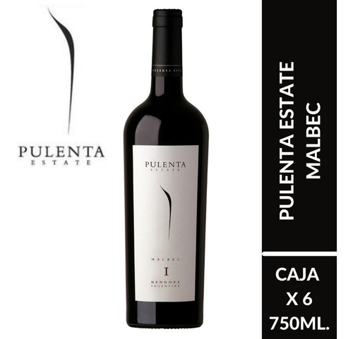 Imagen 2 de 10 de Vino Pulenta Estate Malbec Caja X 6 De 750ml. - Envío Gratis