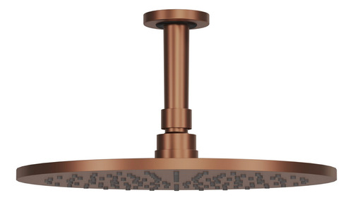 Chuveiro Teto Metal Safira Tubo 10 Cm Rose Gold Fani