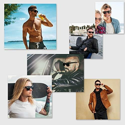 Imagen 3 de 6 de Gafas De Sol De Hombre Con Lente Negra Super Oscura Gafas D