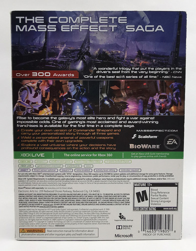 Mass Effect Trilogy Xbox 360 * R G Gallery (Usado)