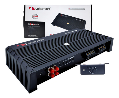 Amplificador Mono Clase D Para Bajos Subwoofer De 1100 Watts Rms A 1 Ohm, 2200 Watts Max. Marca: Nakamichi Nkxd-1500.1 Color Negro