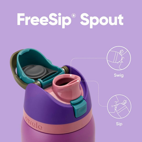 Botella De Agua Aislada Freesip Pajita Deportes Y Viaje...