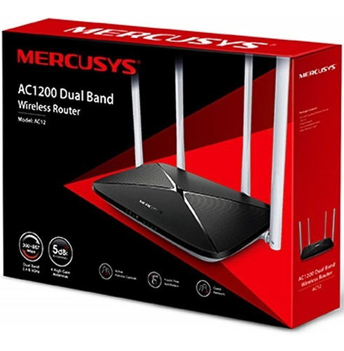 Router Inalambrico Mercusys Ac1200 Dual Band Ac12 4 Antenas