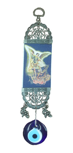 Imagen 1 de 1 de Colgante De Pared San Miguel Arcangel Y Ojo Turco (protecion