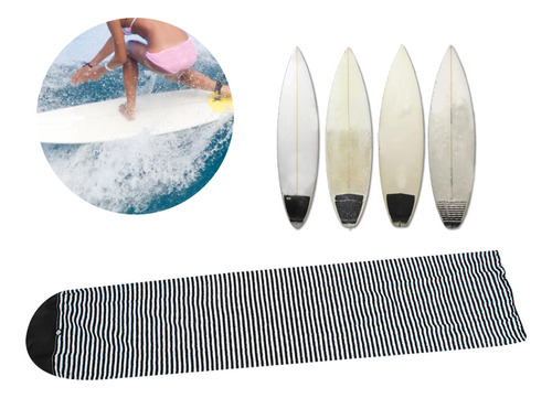 Funda De Poliéster Para Tablas De Surf, Color Negro Y Blanco