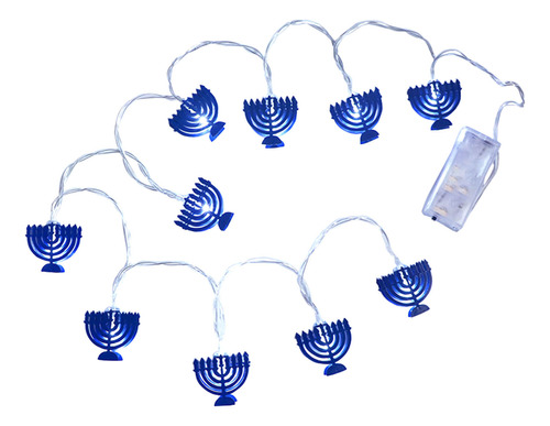 Cadena De 9 Candelabros Con Luz Led En Forma De S, Hanukkah,
