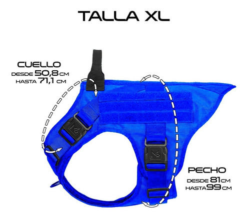 Imagen 7 de 10 de Pechera Táctica Perro + Collar + Paseador + Parche /talla Xl