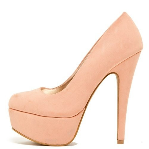 Zapatos Nubuck Coral Claro N°36 Plataforma Imp. Usa