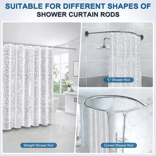 VOYOVJ, 1 pieza, cortina de ducha, tela impermeable, resistente al moho,  cortina de ducha a rayas, lavable, simple, 180-180cm, DOPA