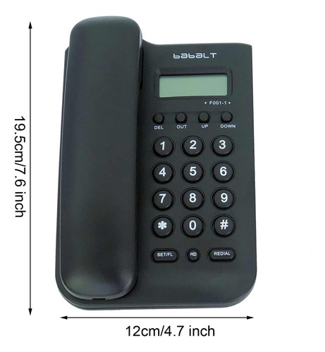 Teléfono Fijo Básico Con Cable, Teléfono De Identificación D