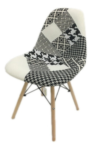 Imagen 1 de 5 de Silla Eames Tapizada Patchwork Square