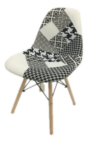 Silla Eames Tapizada Patchwork Square