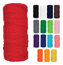 Comprar Hilo Algodon 4mm Color Macrame 68 Hebras 5 Ovillos De 100mts