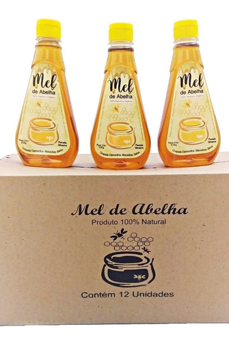 Imagem 1 de 7 de Mel De Abelha Puro Da Chapada Diamantina-ba 510gr Caixa C/12