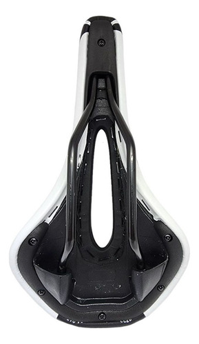 Asiento Ddk D3733 Snake Hollow para bicicleta de montaña, 270 mm x 140 mm de longitud, 270 mm de longitud, color blanco y negro, 140 mm de ancho