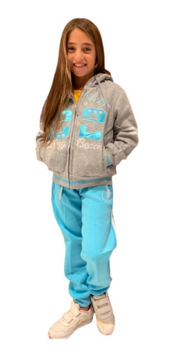 Conjunto De Pants Y Sudadera Para Niñas Long Beach Polo Club