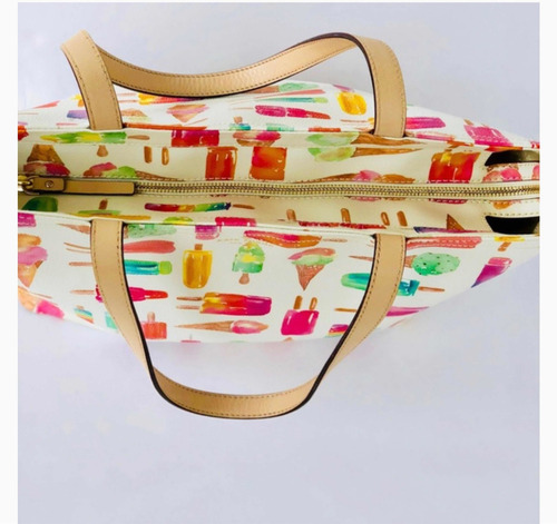Hermosa Bolsa Kate Spade Tote De Helado (Usado)