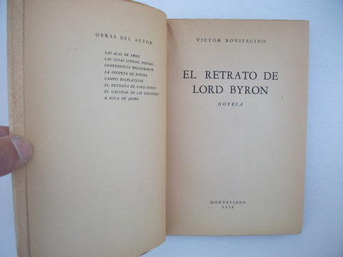 El Retrato De Lord Byron - Víctor Bonifacino (Usado)