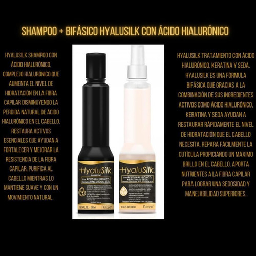 Nutrapel Hyalusilk Ácido Hialurónico Shampoo + Bifásico