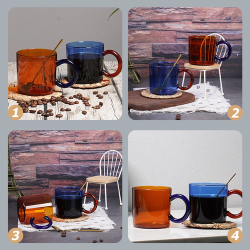 Vasos De Vidrio De Agua Brillante, 1 Unidad, Taza Delicada P