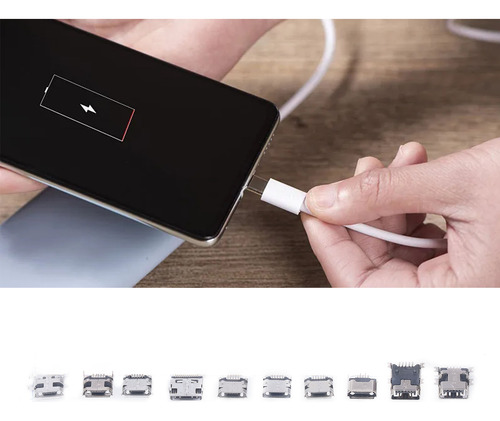 Conector Micro Mini Usb Hembra 10 Tipos Para 100 Piezas