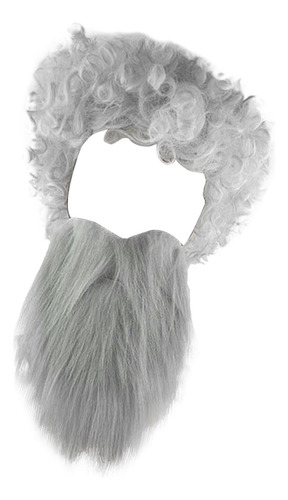 Conjunto De Barba Y Cabello, Accesorios Para Disfraz De Gris