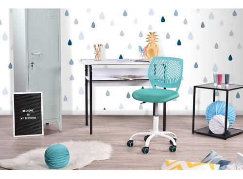 Silla De Oficina Altura Ajustable Carnation Turquesa