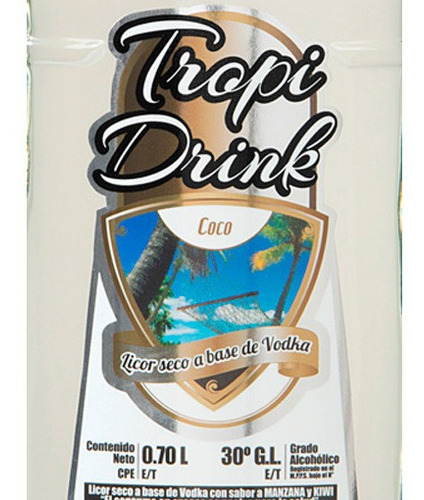 Vodka Licor Seco Tropi Drink Tree Pack 0,70l 30° Lf