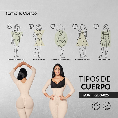 Faja Colombiana Postoperatoria Y Post Parto Rodilla O-025 Beige M