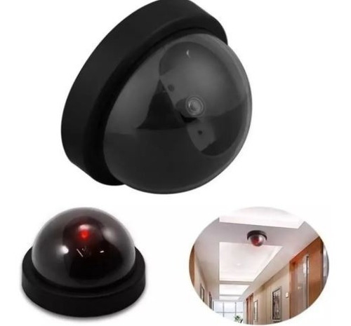 Imagen 3 de 5 de Cámara De Seguridad Vigilancia Falsa Tipo Domo C/luzled