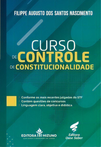 Curso De Controle De Constitucionalidade, De Nascimento Santos. Editora Jh Mizuno Em Português