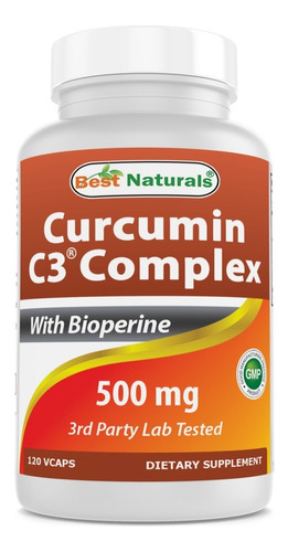 Best Naturals I Curcumin C3 Complex I 500mg I 120 Veg Caps