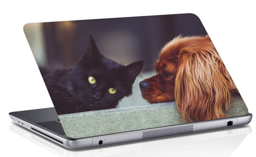 Skin Adesivo Notebook, Capa Para Notebook Gato E Cachorro