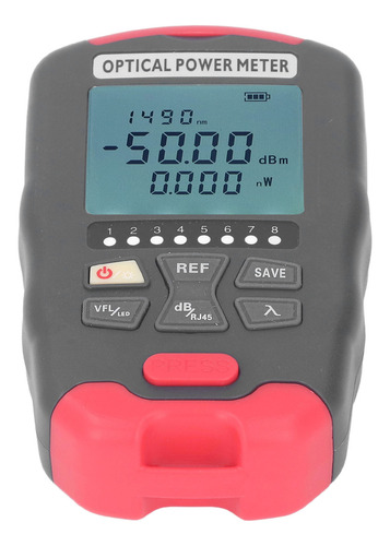 Medidor De Potencia De Fibra Óptica 3 En 1, Lámpara Led, Red