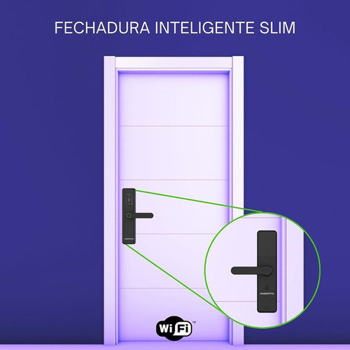 Fechadura Biométrica Eletronica Digital Touch Card Senha App Preto