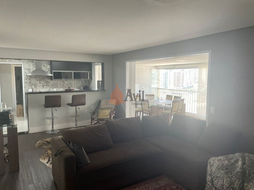 Imagem 6 de 9 de Apartamento Varanda Gourmet Com 3 Dormitórios À Venda, 137 M² Por R$ 1.450.000 - Tatuapé - Av6912