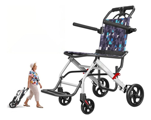 Silla De Ruedas De Transporte Ultraligera, Plegable, Portati