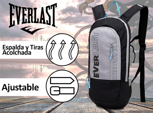 Imagen 7 de 10 de Mochila Everlast Running Con Salida Hidratacion Acolchada