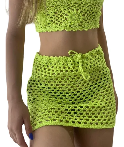 Saia saida de praia croche 2025