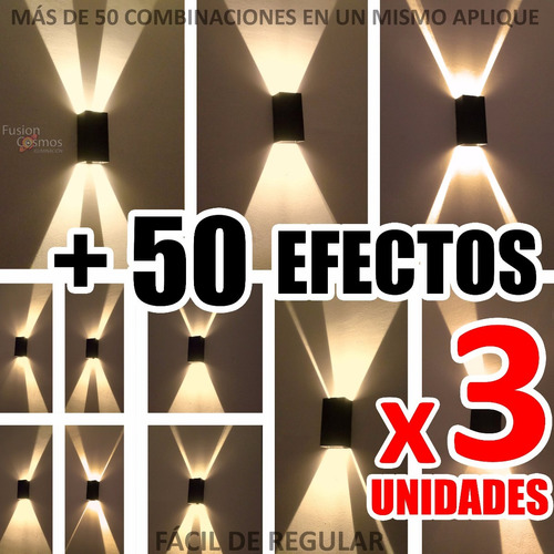 Luces Dj Iluminacion Luz Fiesta 50 Efectos Resto Bar Pack X3 Transformable Regulable Hierro Efectos Full Fx Decoracion 