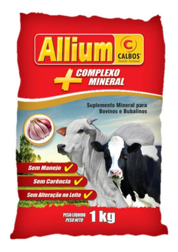 Sal Mineral Allium 1kg Para Bovinos De Corte Calbos