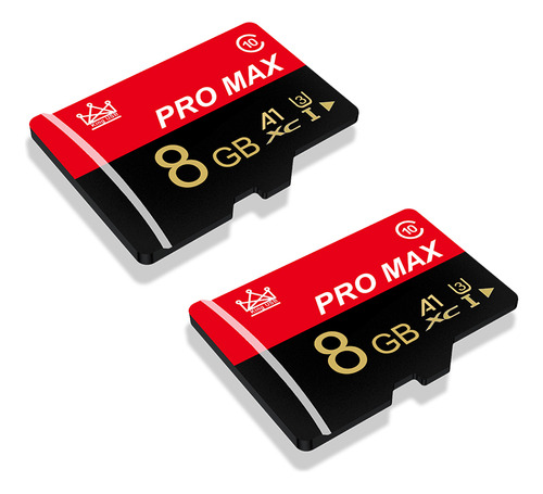 Tarjeta De Memoria Micro Sd Pro Max U3 V10, Roja Y Negra, 8