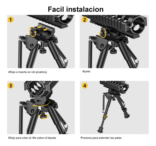 Bipode Harris Picatinny 6-9 Rifle Pcp Carabina Fusil Tactico