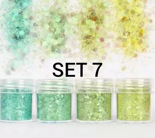 Glitter Para Decoracion De Uñas Set X12 Cajas Surtidas