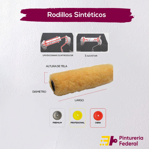 Rodillo Microfibra El Galgo Nº 22 Pelo Intermedio Poliester