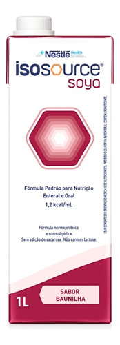 Isosource Soya 1.2kcal/ml 1l Cx/03 - Nestlé Sabor Baunilha