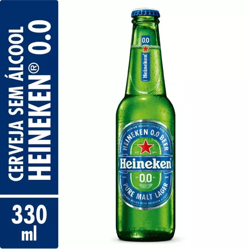 Imagem 1 de 1 de Cerveja Lager Premium Puro Malte Zero Álcool Heineken Garrafa 330ml