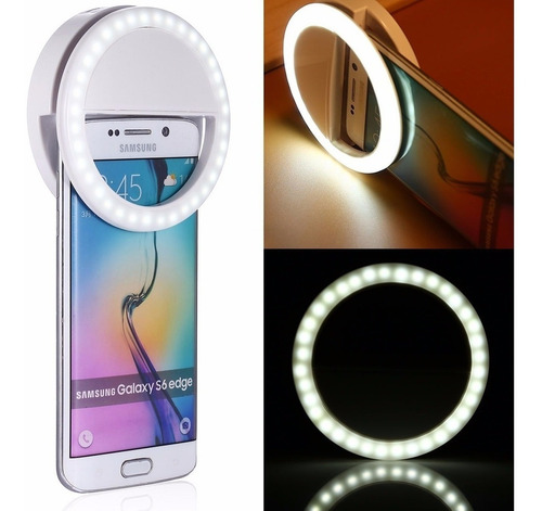 Aro De Luz Para Celular Selfie Recargable Cable Usb