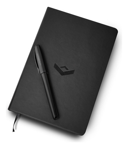 Cuaderno Negro Planner Hojas Negras A5 Agenda Con 2 Lápices