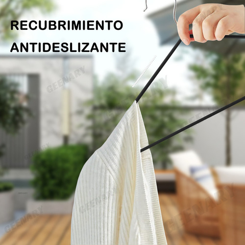 50 Ganchos Para Ropa Resistentes Plastico Perchas Inoxidable